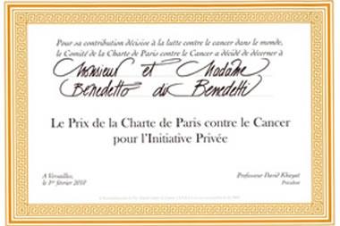 UNESCO - Grand Prize of the Paris Charter against Cancer